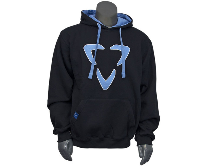 DLX Pull Over Hooded Sweatshirt - Logo - Black/Blue