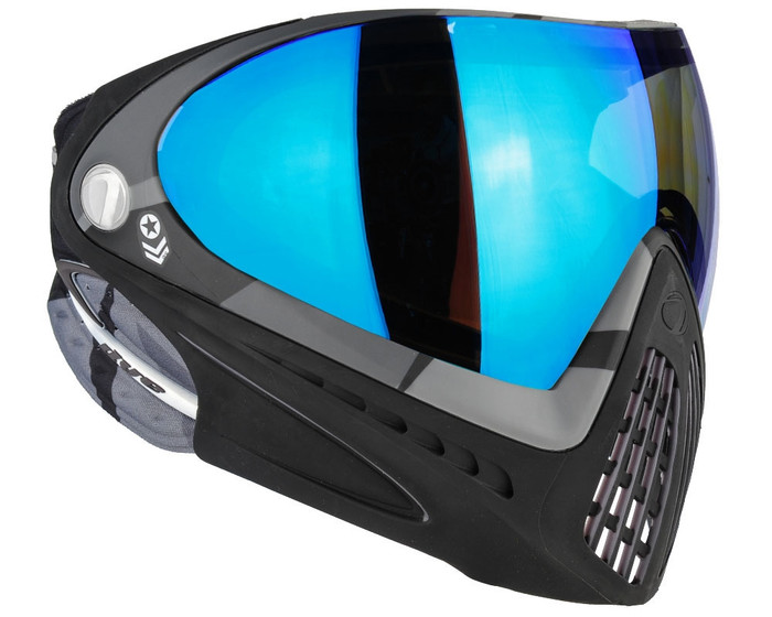 Dye I4 Invision Pro Mask - Barracks Grey - Dyetanium Blue Ice Lens