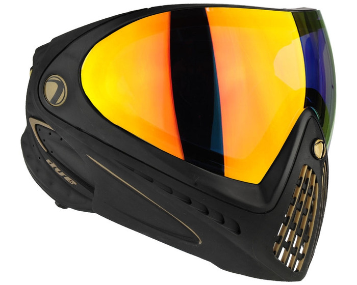 Dye I4 Invision Pro Mask - Black/Gold - Dyetanium Bronze Fire Lens