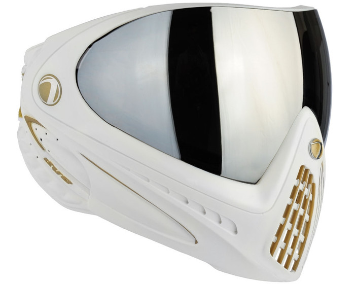 Dye I4 Invision Pro Mask - White/Gold - Smoke Silver Lens