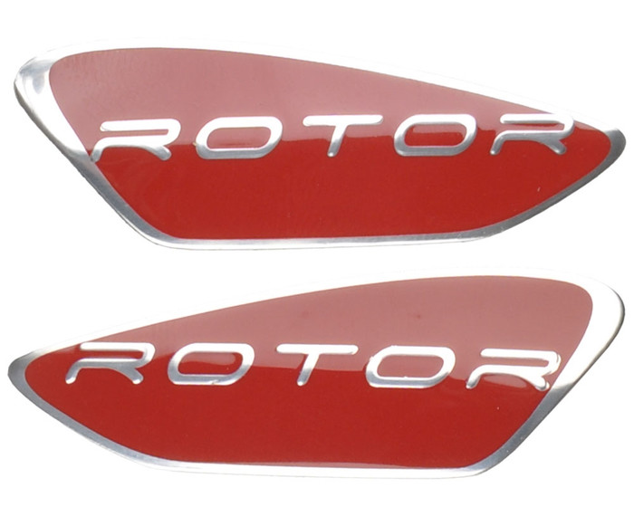 Dye Rotor Bottom Shell Replacement Logo Set (Left & Right) - Red