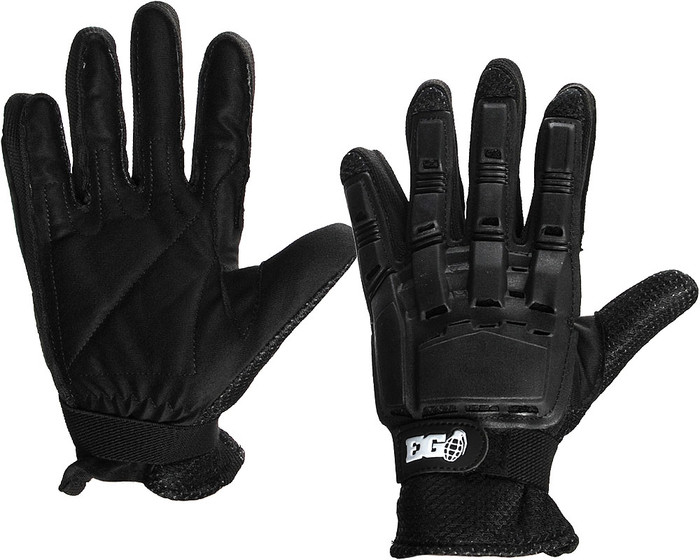 Enola Gaye Plastic Back Full Finger Gloves - Black