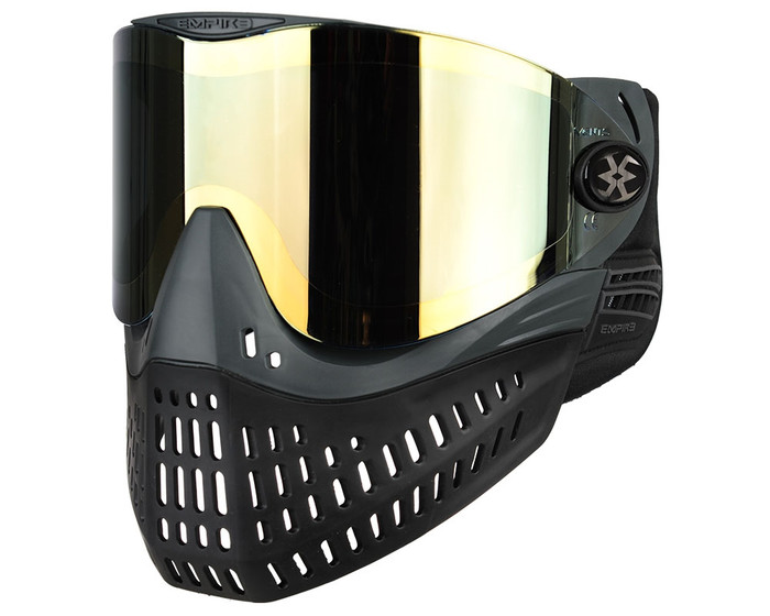 Empire E-Flex Paintball Mask - Grey - Mirror Gold Lens