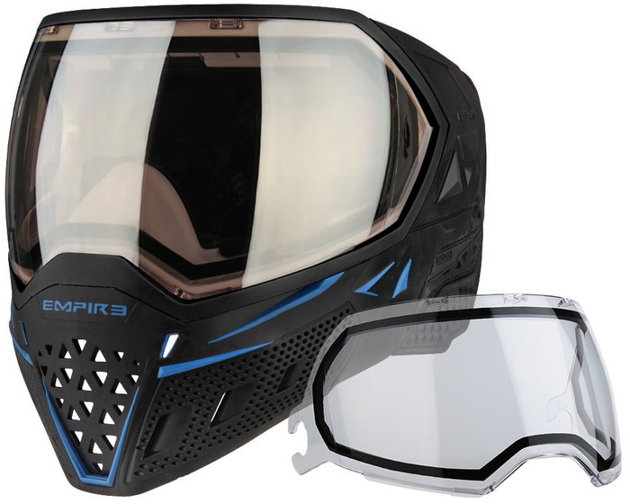 Empire EVS Mask - Black/Navy Blue with HD Black Chrome Lens