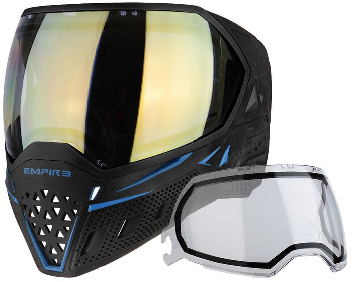 Empire EVS Mask - Black/Navy Blue with HD Gold Lens