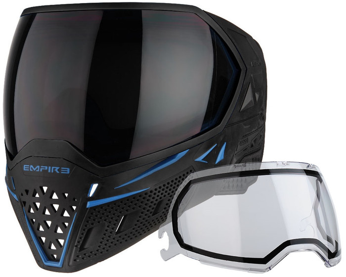 Empire EVS Mask - Black/Navy Blue with Ninja & Clear Lenses