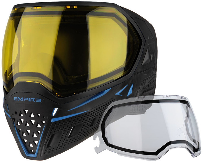 Empire EVS Mask - Black/Navy Blue with Yellow Lens