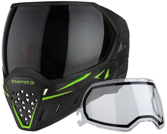 Empire EVS Mask - Black/Lime Green with Ninja & Clear Lenses