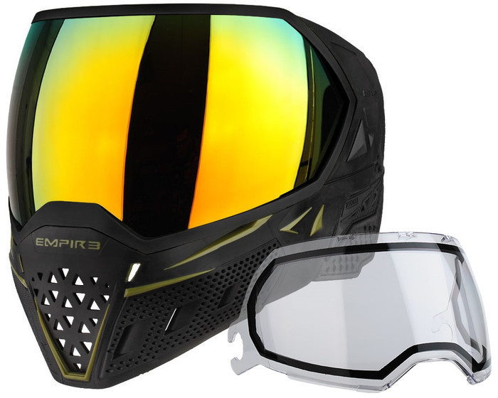 Empire EVS Mask - Black/Olive with Fire Lens