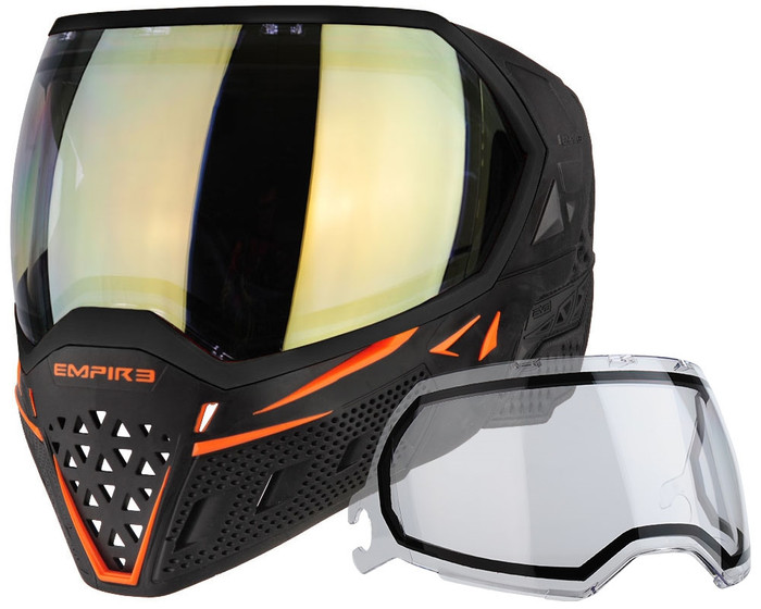Empire EVS Mask - Black/Orange with HD Gold Lens