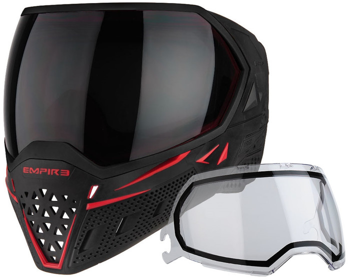 Empire EVS Mask - Black/Red with Ninja & Clear Lenses