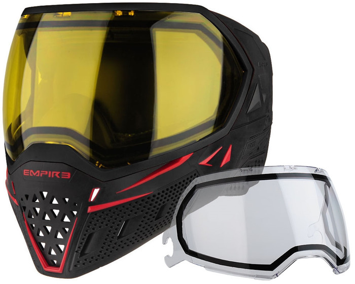 Empire EVS Mask - Black/Red with Yellow Lens