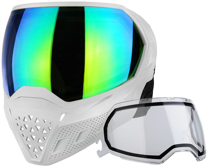 Empire EVS Mask - White/White with Green Mirror Lens