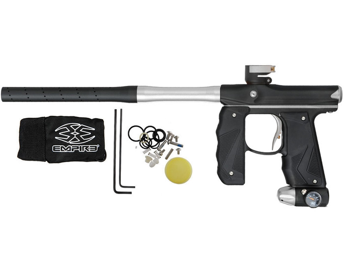 Empire Mini GS Paintball Marker w/ Two Piece Barrel - Dust Black/Dust Silver