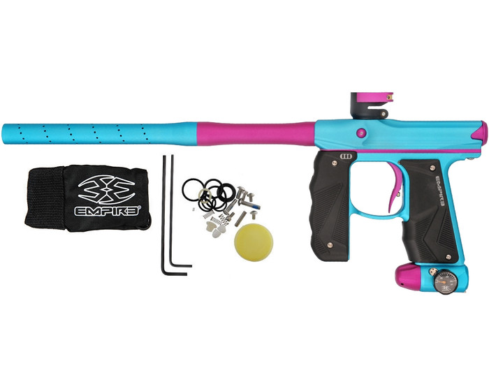 Empire Mini GS Paintball Marker w/ Two Piece Barrel - Dust Aqua/Dust Pink