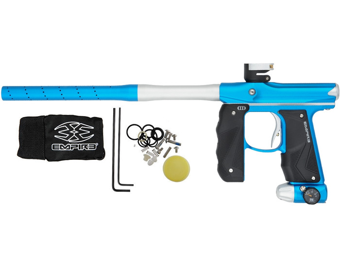 Empire Mini GS Paintball Marker w/ Two Piece Barrel - Dust Blue/Dust Silver (17385)