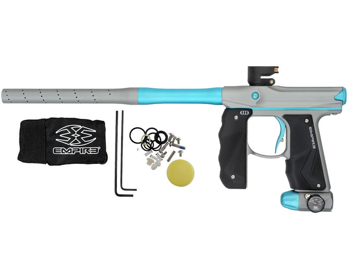 Empire Mini GS Paintball Marker w/ Two Piece Barrel - Dust Grey/Dust Aqua