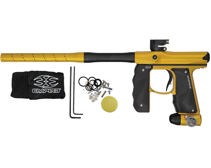Empire Mini GS Paintball Marker w/ Two Piece Barrel - Dust Gold/Dust Black
