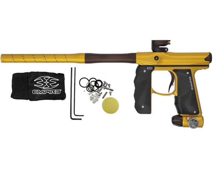 Empire Mini GS Paintball Marker w/ Two Piece Barrel - Dust Gold/Dust Brown