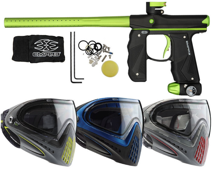 Empire Mini GS Paintball Gun w/ Dye Invision Goggle I4 Pro Mask
