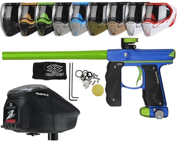 Empire Mini GS Paintball Gun, EVS Mask & Prophecy Z2 Package Kit