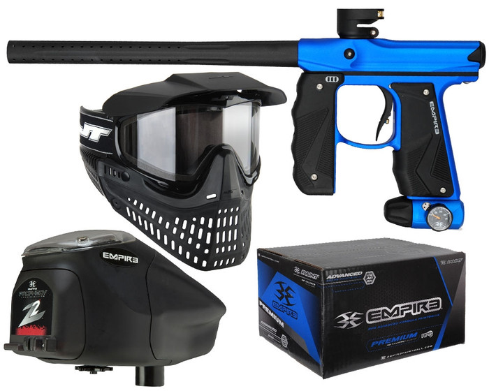 Empire Mini GS Paintball Gun, Jt ProFlex Thermal Mask & Prophecy Z2 Package Kit w/ FREE 500 Rounds Of Premium Paint