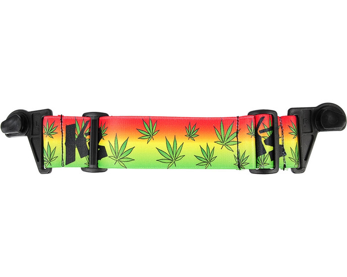 KM Goggle Strap - Empire EVS - Green Leaf Rasta