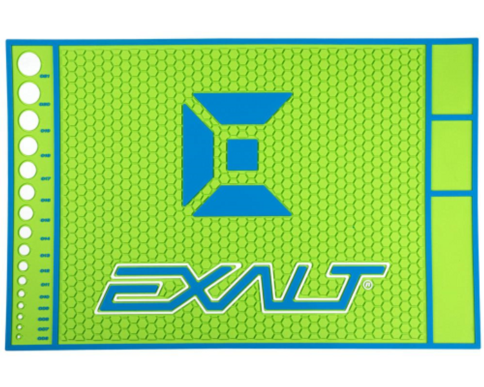 Exalt Paintball HD Rubber Gun Tech Mat - Lime/Blue