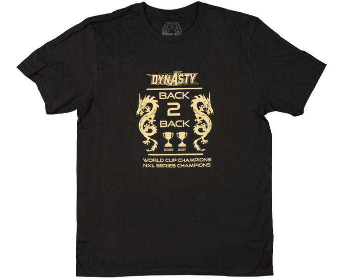 Field One T-Shirt - Dynasty Back 2 Back Champs - Black