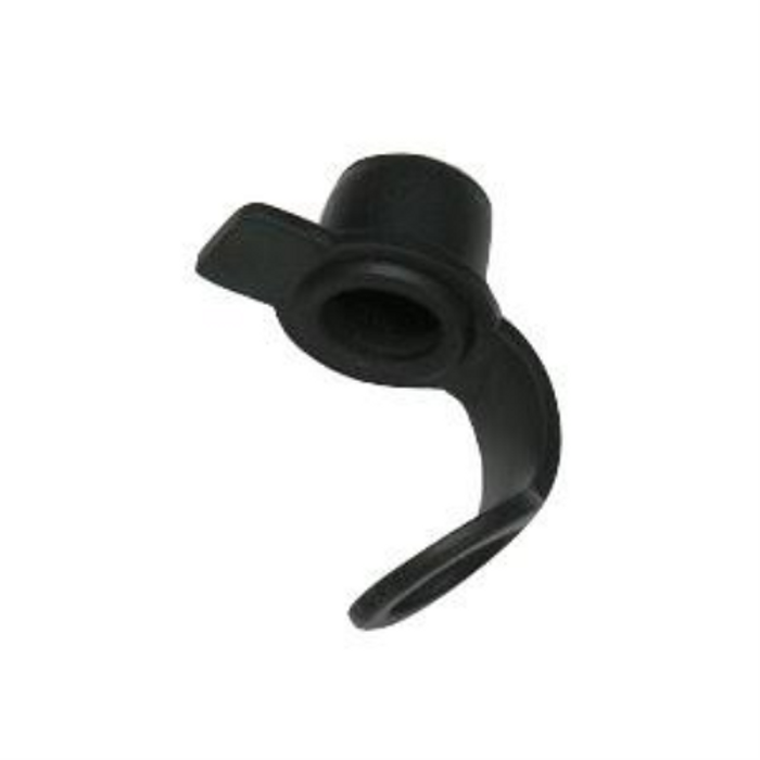 Rubber HPA Fill Nipple Cover With Lanyard - Black