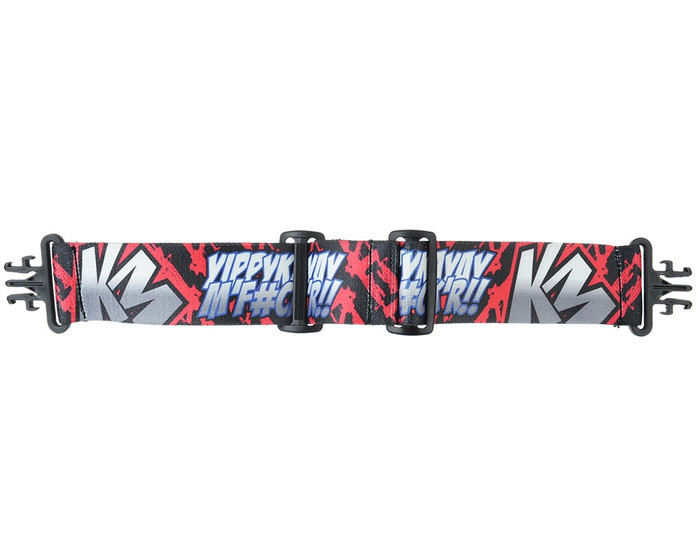 KM Goggle Strap - Grill - Yippy Kiyay Red
