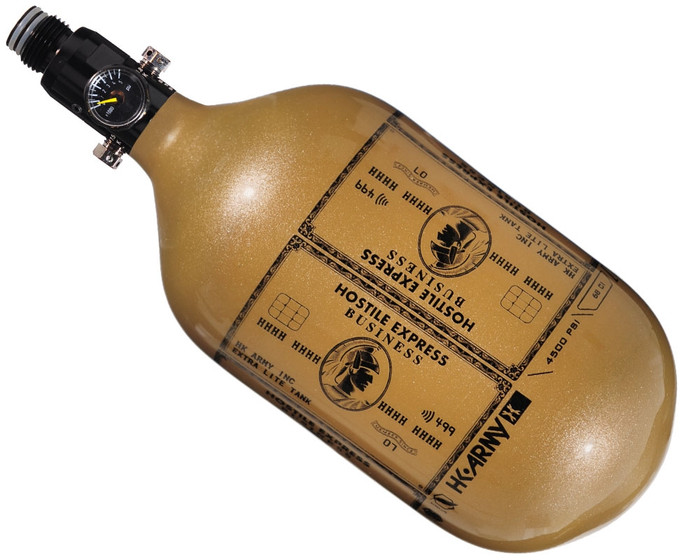 HK Army Aerolite "Extra Lite" Compressed Air Bottle w/ Pro Adjustable Regulator - Hostile Express Gold (68/4500)