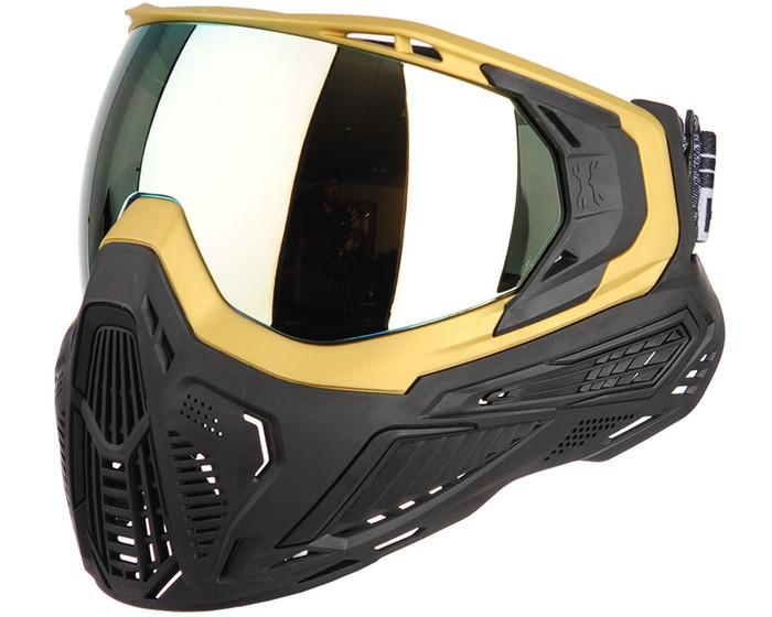 HK Army SLR Paintball Mask - Midas ( Gold/Black w/ Gold Lens )