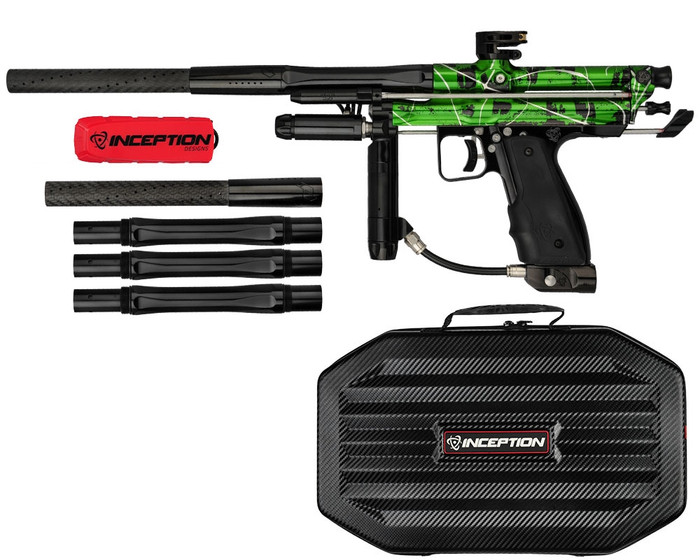 Inception Designs Autococker Retro FLE Paintball Gun - Green Splash