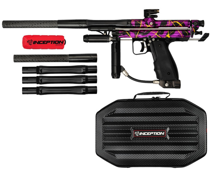 Inception Designs Autococker Retro FLE Paintball Gun - Purple Splash