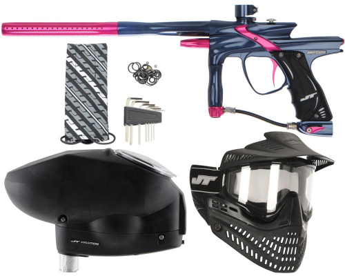 JT Impulse Paintball Gun w/ Free JT Proflex Mask & Evlution Loader - Gun Metal/Pink