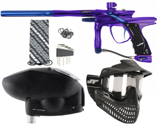 JT Impulse Paintball Gun w/ Free JT Proflex Mask & Evlution Loader - Purple/Blue