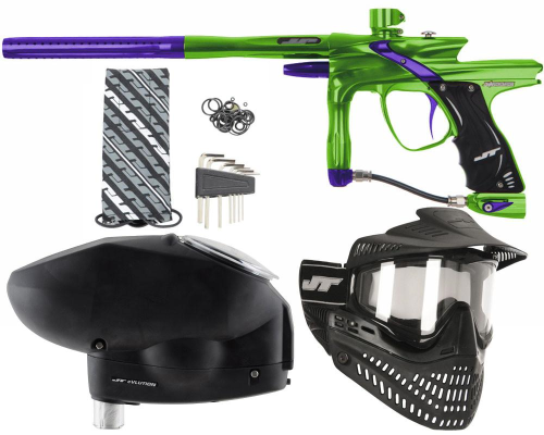 JT Impulse Paintball Gun w/ Free JT Proflex Mask & Evlution Loader - Slime/Purple