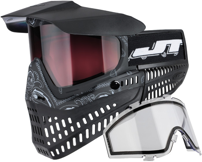 JT ProFlex Thermal Mask - Bandana Black w/ Clear & Rose Gradient Lenses