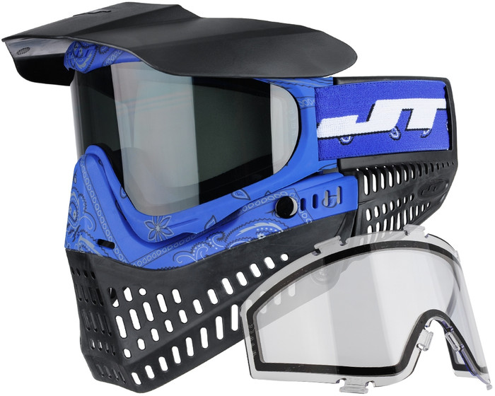 JT ProFlex Thermal Mask - Bandana Blue w/ Clear & Smoke Lenses