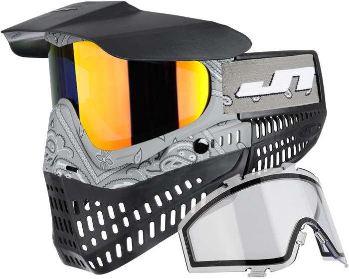 JT ProFlex Thermal Mask - Bandana Gray w/ Clear & Prizm 2.0 Lava Lenses