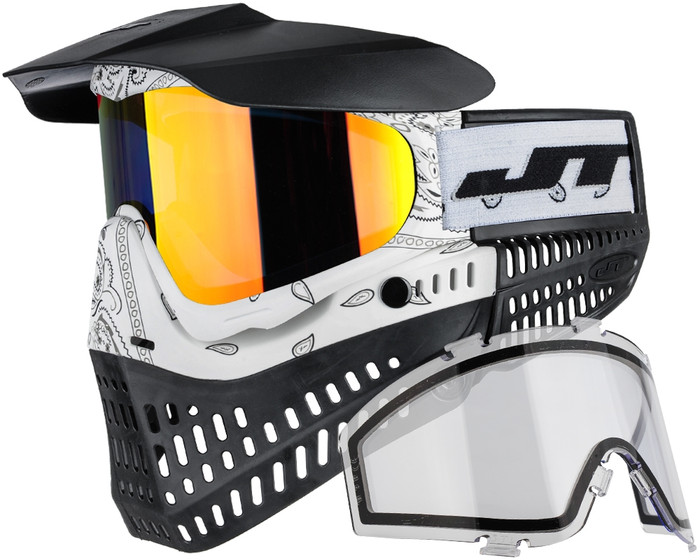 JT ProFlex Thermal Mask - Bandana White w/ Prizm 2.0 Lava Lens