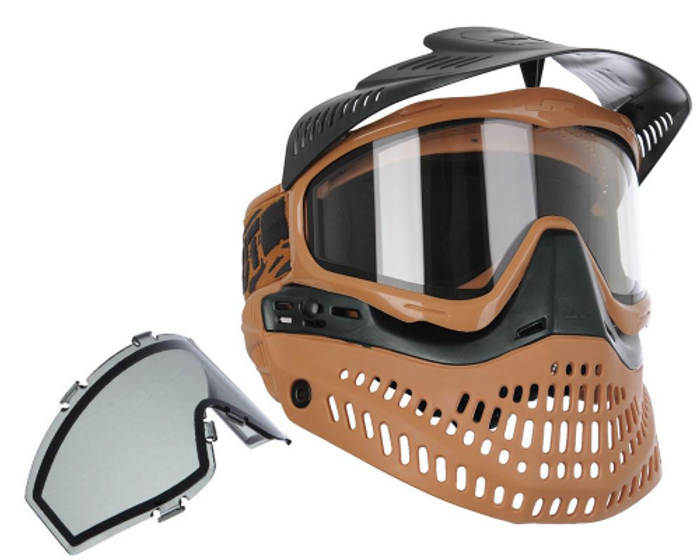 Jt ProFlex Thermal Paintball Mask - 2.0 Limited Edition Black/Brown w/ Black Visor