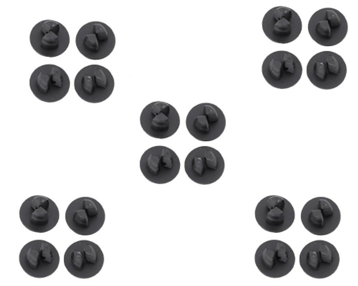 JT Replacement Soft Ear Rivet Kit - 5 Complete Goggle Sets