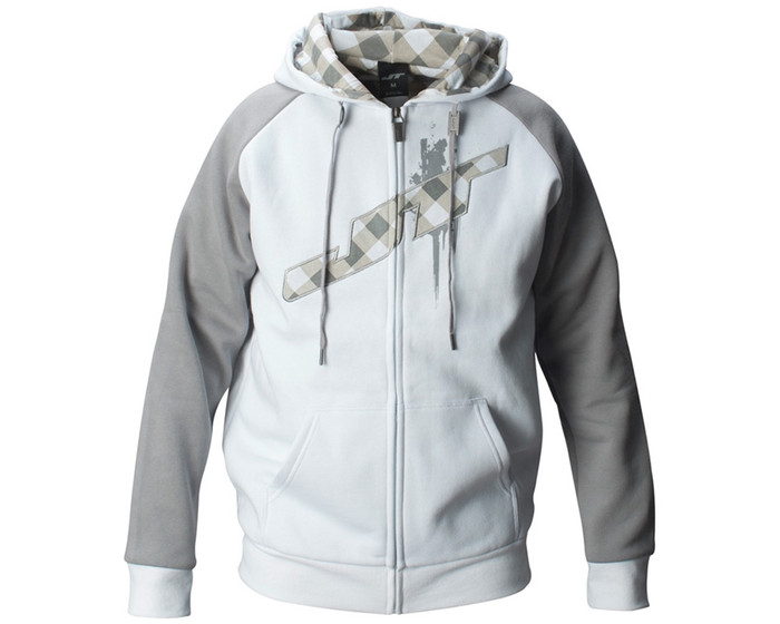 JT Hooded Zip-Up Sweatshirt - Street - White/Grey