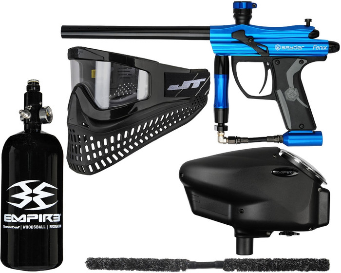  Kingman Spyder Fenix .68 Cal Electronic Paintball Gun with  Eyes - Semi Auto & Ramping Fully Automatic (Gloss Black) : Sports & Outdoors