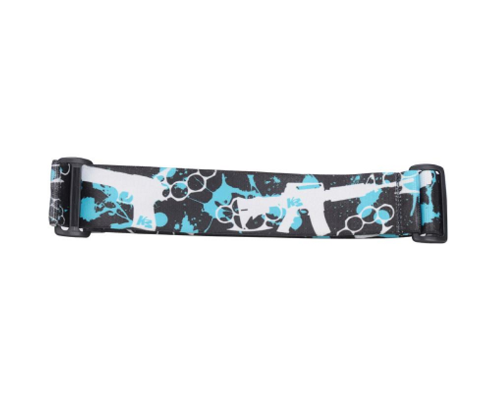 KM Paintball Universal JT Goggle Strap - 09 Teal Knuckles