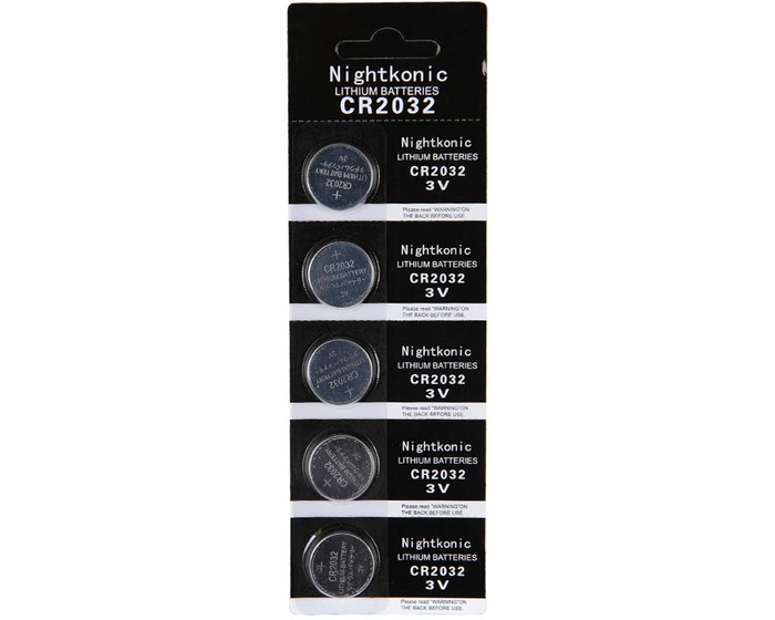 Nightkonic 3V CR2032 Lithium Battery - 5 Pack