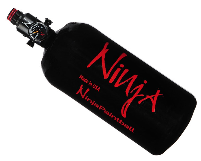 Ninja 48/3000 Flat Bottom Compressed Air Tank w/ Adjustable Regulator - Black