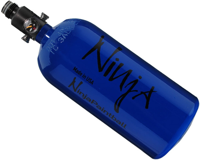 Ninja 48/3000 Flat Bottom Compressed Air Tank w/ Adjustable Regulator - Gloss Blue